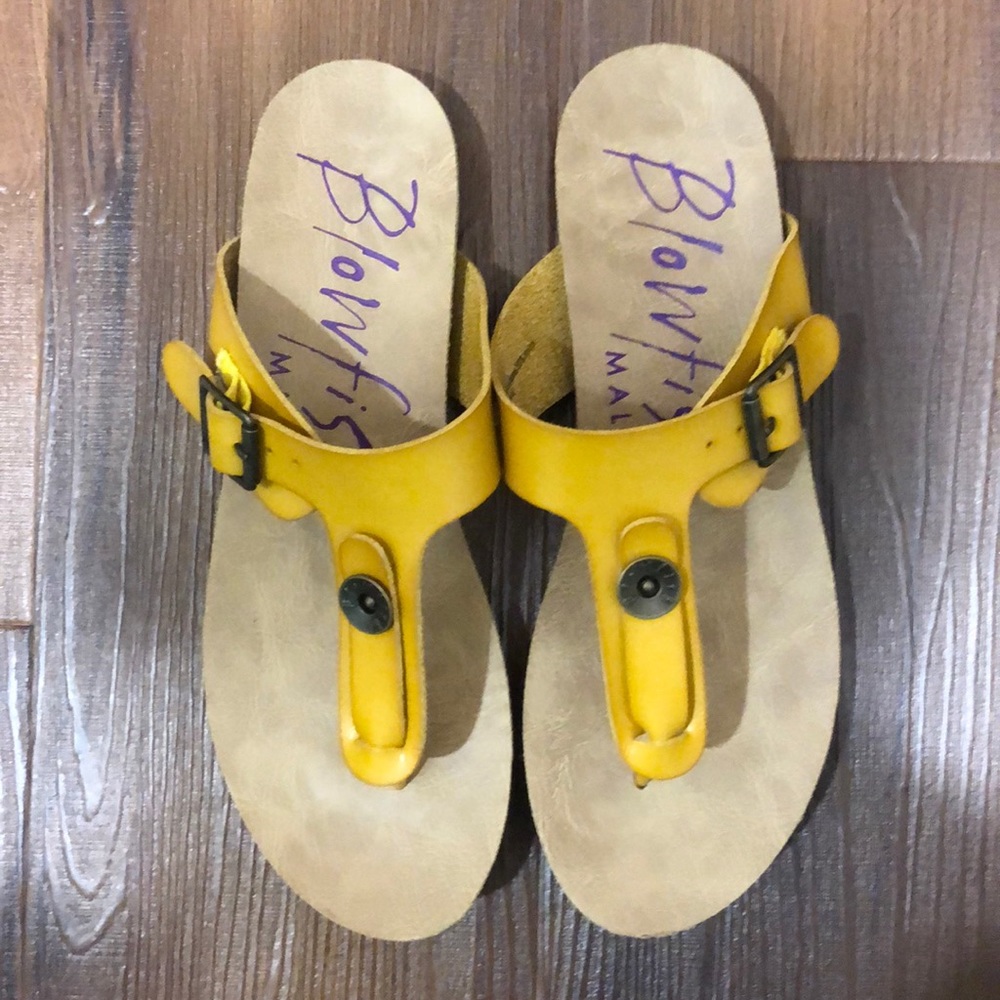 T-strap sandals.